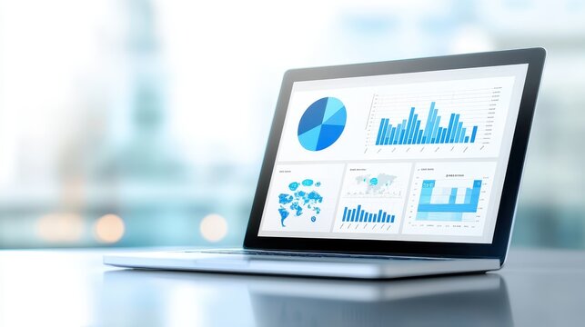 Charts on computer screen